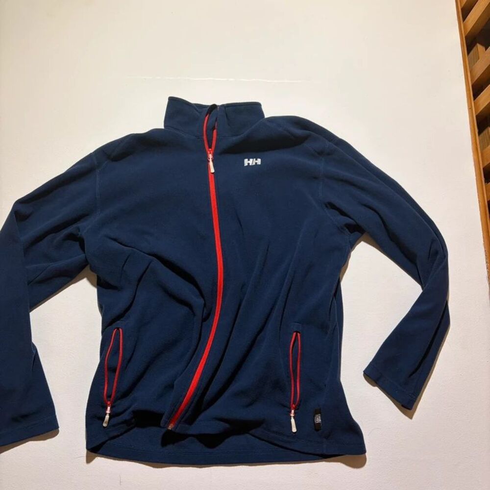 Helly Hansen Navy and Red Fleece Zip up Jacket Ski